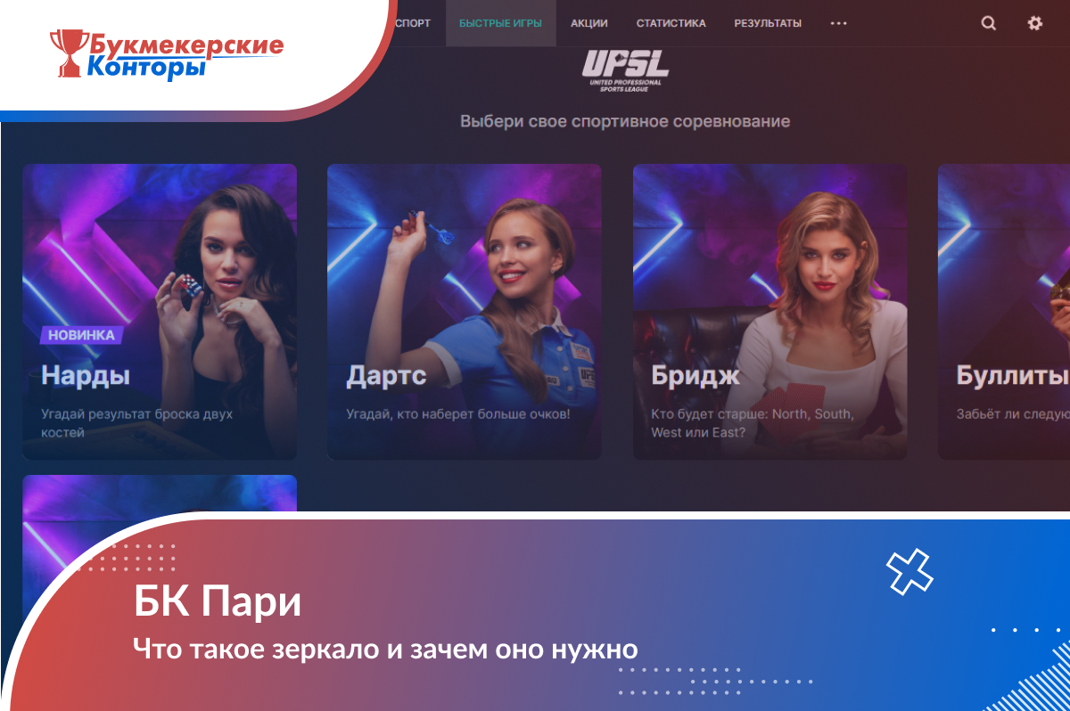 Зеркало БК «Пари»