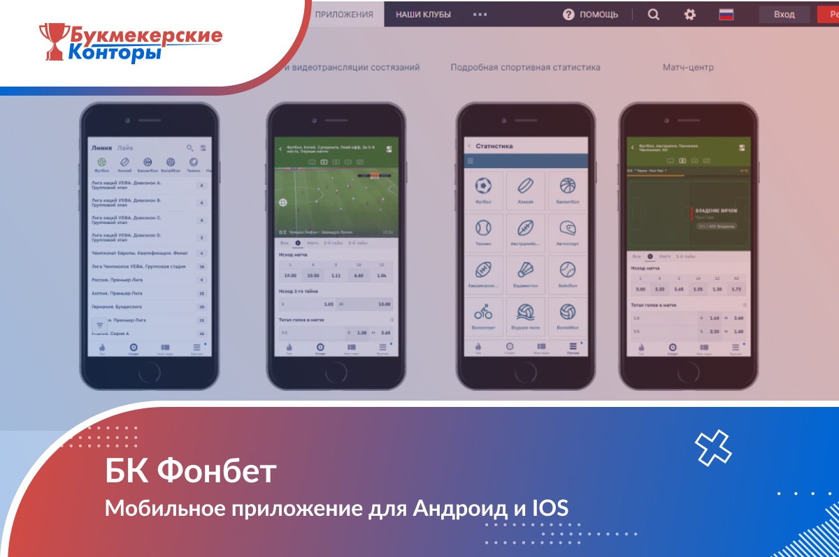 Приложение «Фонбет» для Андроид и IOS